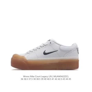 Nike Court Legacy Lift Men's and Women's Sneakers - Retro Thick Sole White Shoes