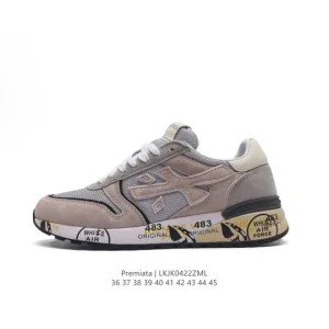 Premiata Steven Low-Top Sneakers - Vintage Leather & Fabric