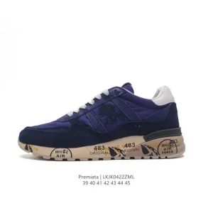 Premiata Steven Low-Top Sneakers - Vintage Leather & Fabric