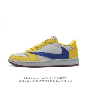 Nike Air Jordan 1 Low OG SP Military Blue Reverse Swoosh Sneakers