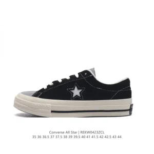 Converse All Star High Top Canvas Shoe - Retro Starry Sky Design with Thick Sole for Women