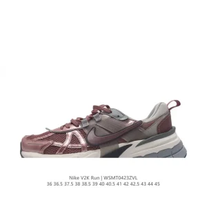 Nike V2K Run Retro Running Shoe - White/Metallic