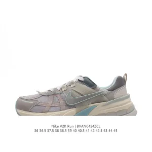 Nike V2K Run Retro Running Shoes - White/Metallic