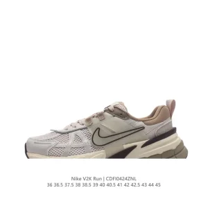 Nike V2K Run Retro Running Shoes - White/Metallic