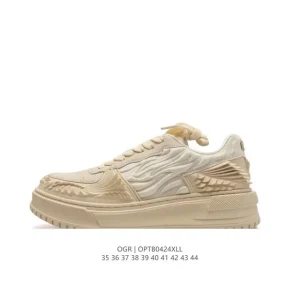 OGR Dragon Scale Series Unisex Fashion Sneakers - 3D Rubber Shell, Thick Sole, Low-Top Skate Shoes