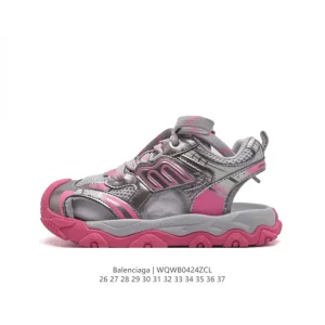 Balenciaga Triple S Track Sandals for Kids Closed Toe Slides