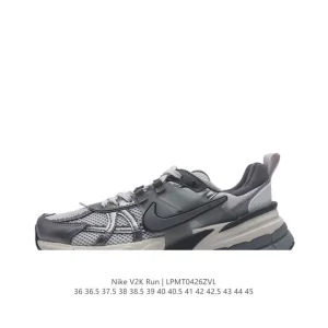 Nike V2K Run Retro Running Shoes - White/Metallic