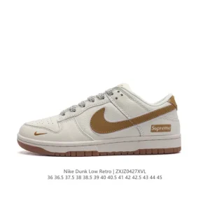 Supreme x Nike SB Dunk Low 'Mocha Brown' Custom