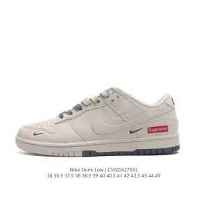 Supreme x Nike Dunk Low White Grey