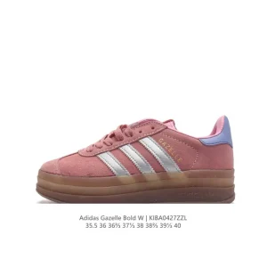 Adidas Gazelle Bold Women's Shoes Thick Sole Retro Suede Leather Hq6912