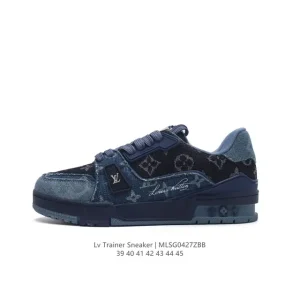 Louis Vuitton Trainer Sneaker Low Thick Sole Canvas Shoes