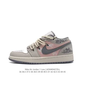 Jordan AJ1 Low GS White Black Phosphor