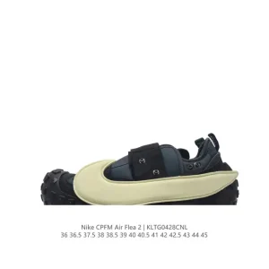 Nike Cpfm Air Flea 2 2024 Thick Sole Couple鸳鸯 Tire Shoe with Magic Strap Casual Sport增高 Old Man Shoe