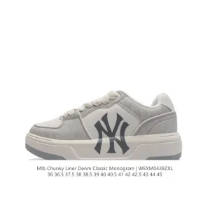 MLB Chunky Liner Mid Retro Street Leather Sneakers