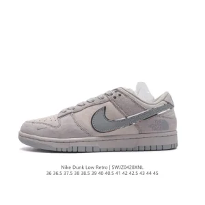 The North Face x CDG x Nike Dunk Low 'Light Grey' Skateboarding Shoes