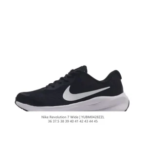 Nike Revolution 7 Wide Road Running Shoes - Wide Fit, Cushioned, Breathable Mesh