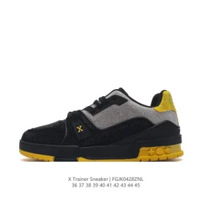 Louis Vuitton Trainer Sneaker Low White Leather Men Women Shoes