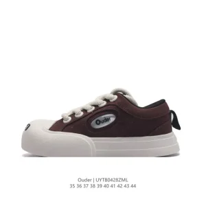Ouder Smiley Face Canvas Shoes - Ugly Cute Chunky Sneakers for Men & Women
