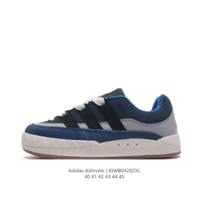 Adidas Adimatic Low-Top Skateboarding Shoes - Men's Retro Bread Shoe with Wide Laces