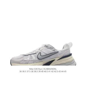 Nike V2K Run Retro Running Shoes - White/Metallic