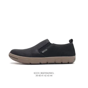 ECCO Men's Casual Sneakers - Lightweight Breathable Lace-up Shoes with Air Cushioning