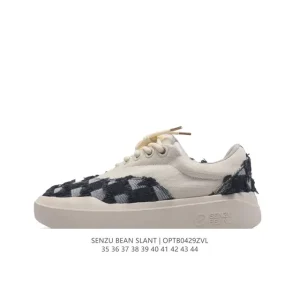 Senzu Bean Slant Unisex Fashion Sneakers Summer Breathable Casual Shoes with Tassel Anti-Slip Shock Absorption Low-Top Thick Sole Platform Shoes