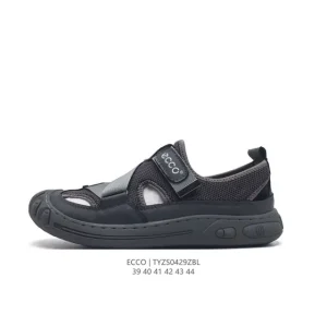 ECCO Men's Packaged Toe Sandals - Summer Casual Beach Shoes