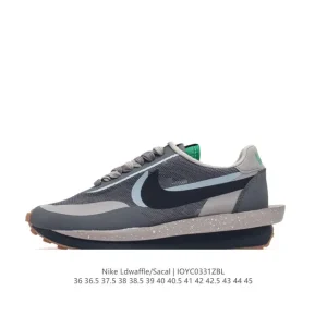 Sacai x Nike LDWaffle Double Swoosh Layered Sole Sneakers