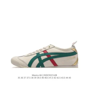 ASICS Onitsuka Tiger Mexico 66 Classic Vintage Leather Sneakers
