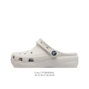 Crocs Women's Thick Sole Platform Slide Sandals - Yacht Club Style