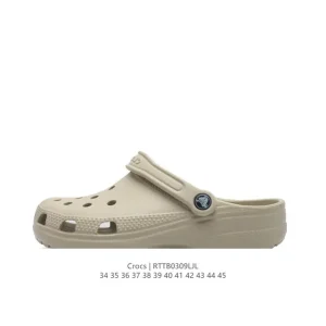 Crocs Women's and Men's Classic Clog Sandals - Thick Sole Platform Beach Shoes