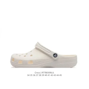 Crocs Unisex Adult Classic Clog Sandals - Thick Sole Height Increase Beach Shoes