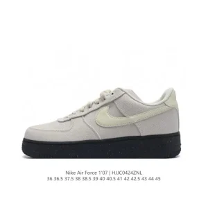 Nike Air Force 1 '07 Low 'Honeycomb' White Leather Sneakers
