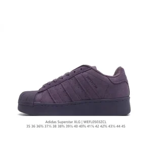Adidas Superstar XLG Platform Shell Toe Leather Sneakers