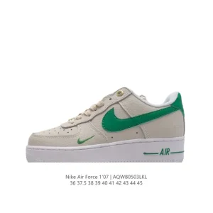 Nike Air Force 1 '07 Low White Leather Sneakers for Men and Women