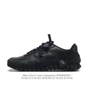 Nike Air Force 1 Low X Jacquemus Collaboration White Leather Sneakers