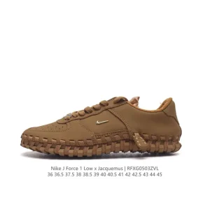 Nike Air Force 1 Low X Jacquemus Collaboration Leather Sneakers