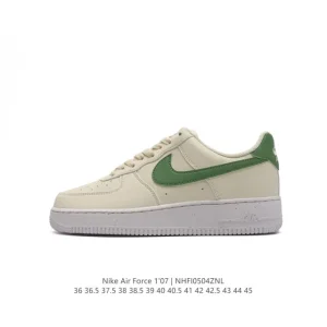 Nike Air Force 1 07 Low DV3808-102 White Leather Sneakers for Men and Women