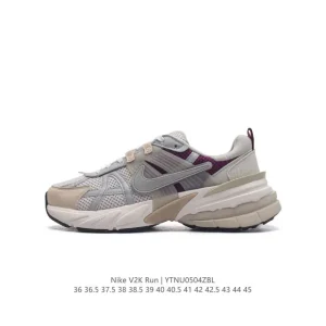 Nike V2K Run Retro Running Shoes with Cushioned Sole and Metallic Accents