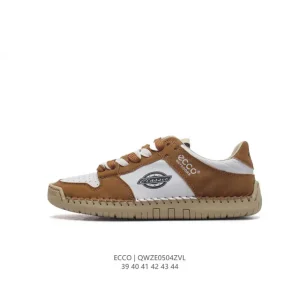 ECCO Men's Chunky Sole Leather Sneakers for Casual Wear