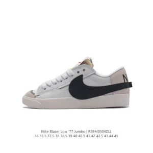 Nike Blazer Low '77 Jumbo Vintage Style Sneakers with Oversized Swoosh