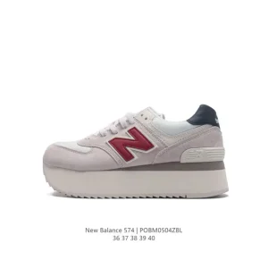 New Balance 574 Women's Comfortable Retro Thick Sole Running Shoes