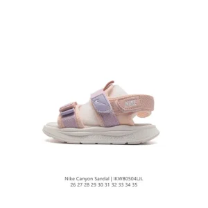 Nike Canyon Sandal Kids Slides with Dual Straps and Hook-and-Loop Closure