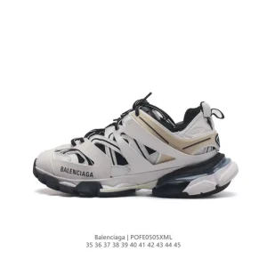 Balenciaga Runner Worn Effect Mesh Sneakers with Size Print Details