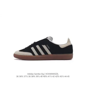 Adidas Samba OG Classic Leather Sneakers White T-Toe Shoes