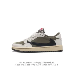 Jordan Air 1 Low OG SP Military Blue Reverse Swoosh Sneakers