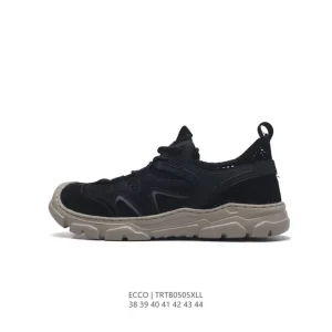 ECCO Men's Outdoor Casual Sneakers Lightweight Breathable Lace-Up Shoes