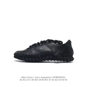 Nike Jacquemus Force 1 Low Leather Silver Mini Swoosh Limited Edition
