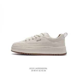 ECCO Men's Chunky Sole Casual Sneakers - Breathable Lightweight Lace-Up Shoes