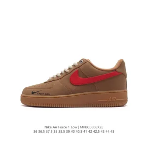 Nike Air Force 1 07 Low White Leather Sneakers with Air Cushion